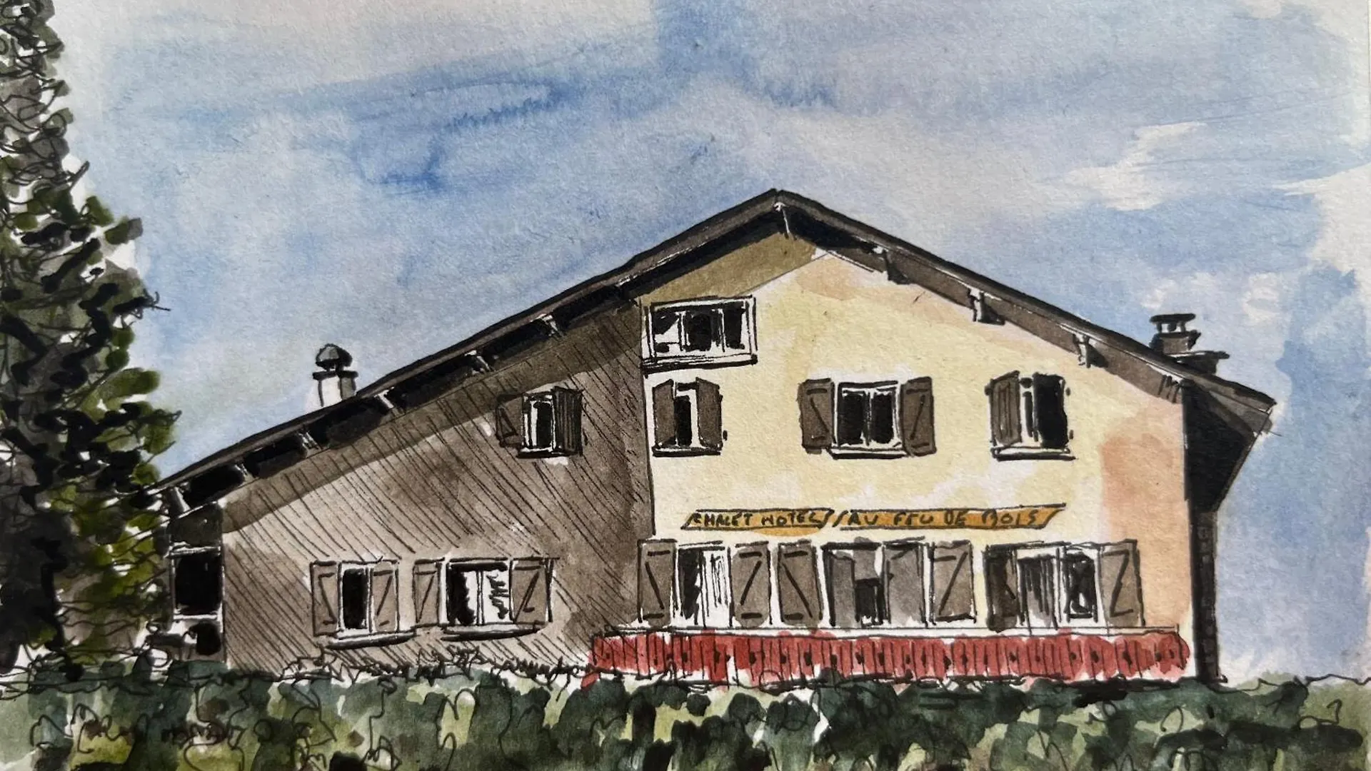 Hôtel Au Feu De Bois bar à vin le 1605 Autrans-Meaudre-en-Vercors